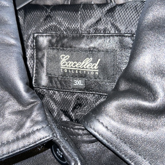 Excelled Genuine Leather Black Jacket EUC 3X - Picture 4 of 9